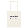 Tote bag personnalisé « Merci maîtresse » avec son prénom et celui de votre enfant