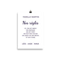 Affiche personnalisée « Les règles de la maison » avec votre nom de famille et vos prénoms