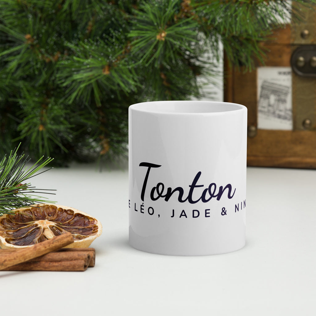 Mug personnalisé « Tonton de… » avec les prénoms de ses neveux et nièces