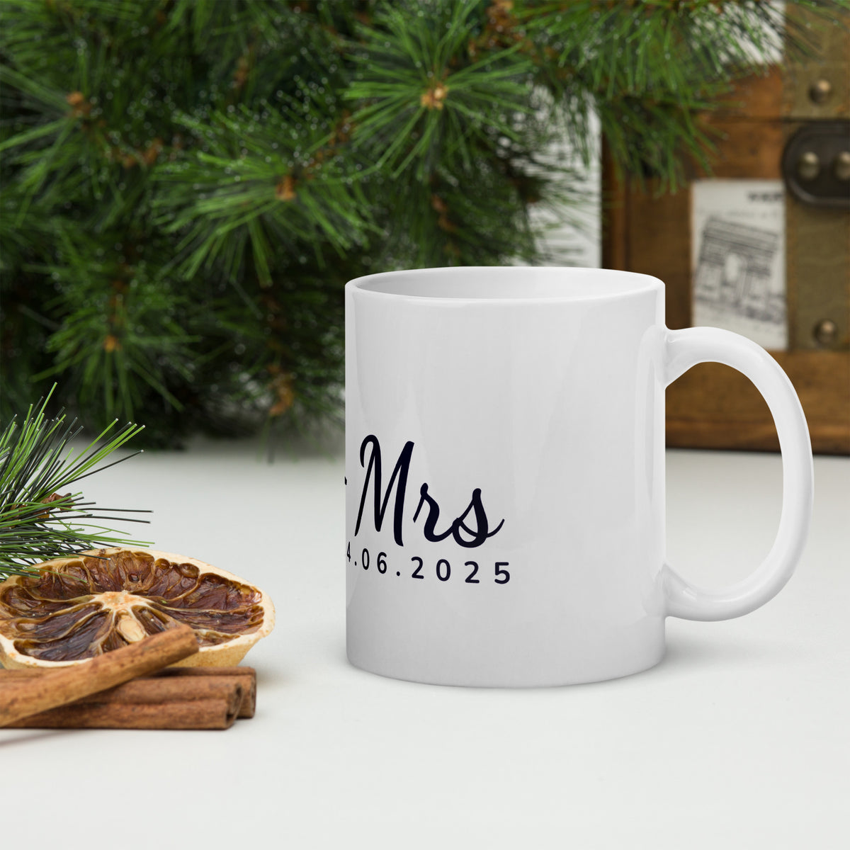 Mug personnalisé « Mr & Mrs » avec votre nom et votre date de mariage